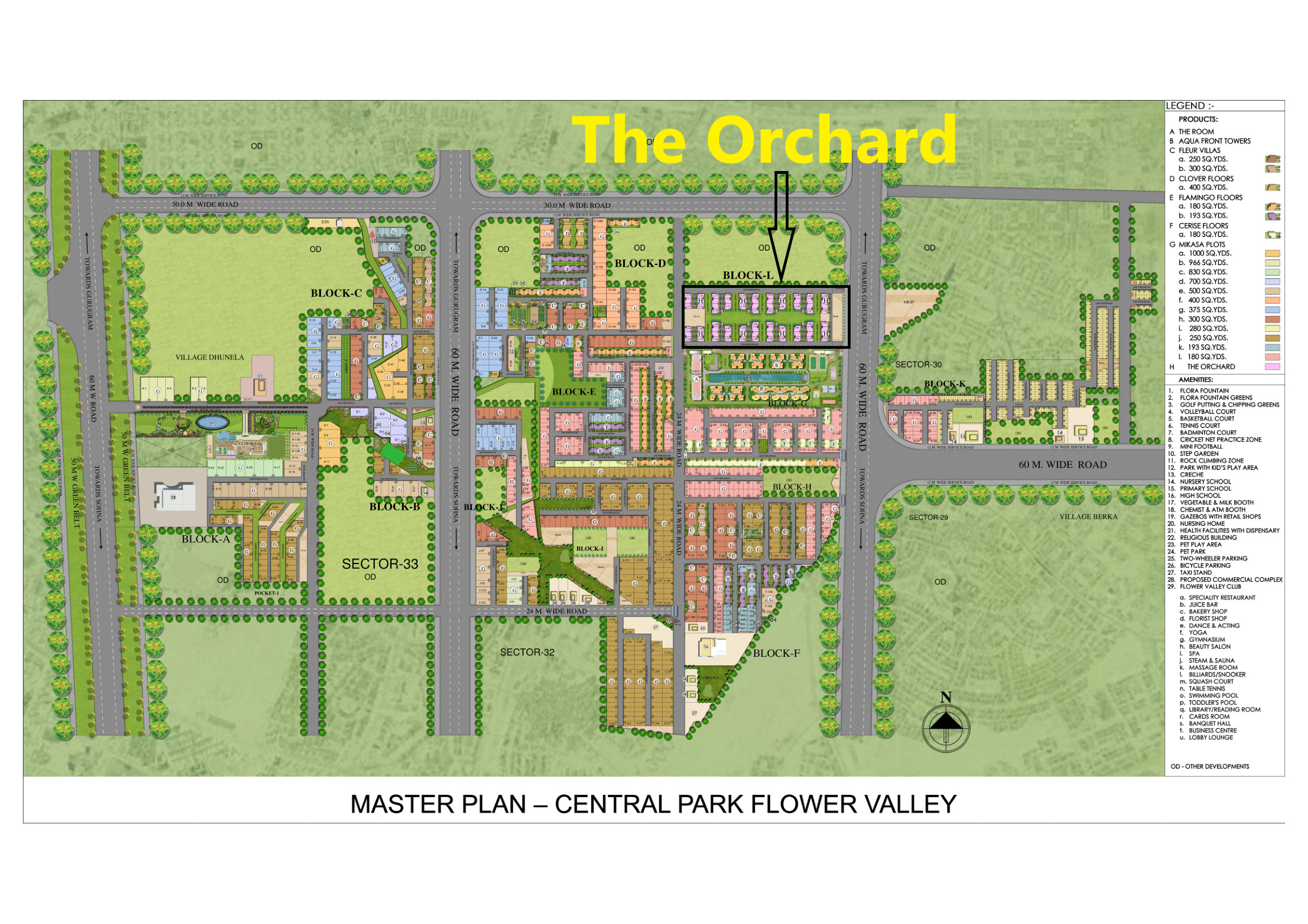 The Orchard Master Plan Map